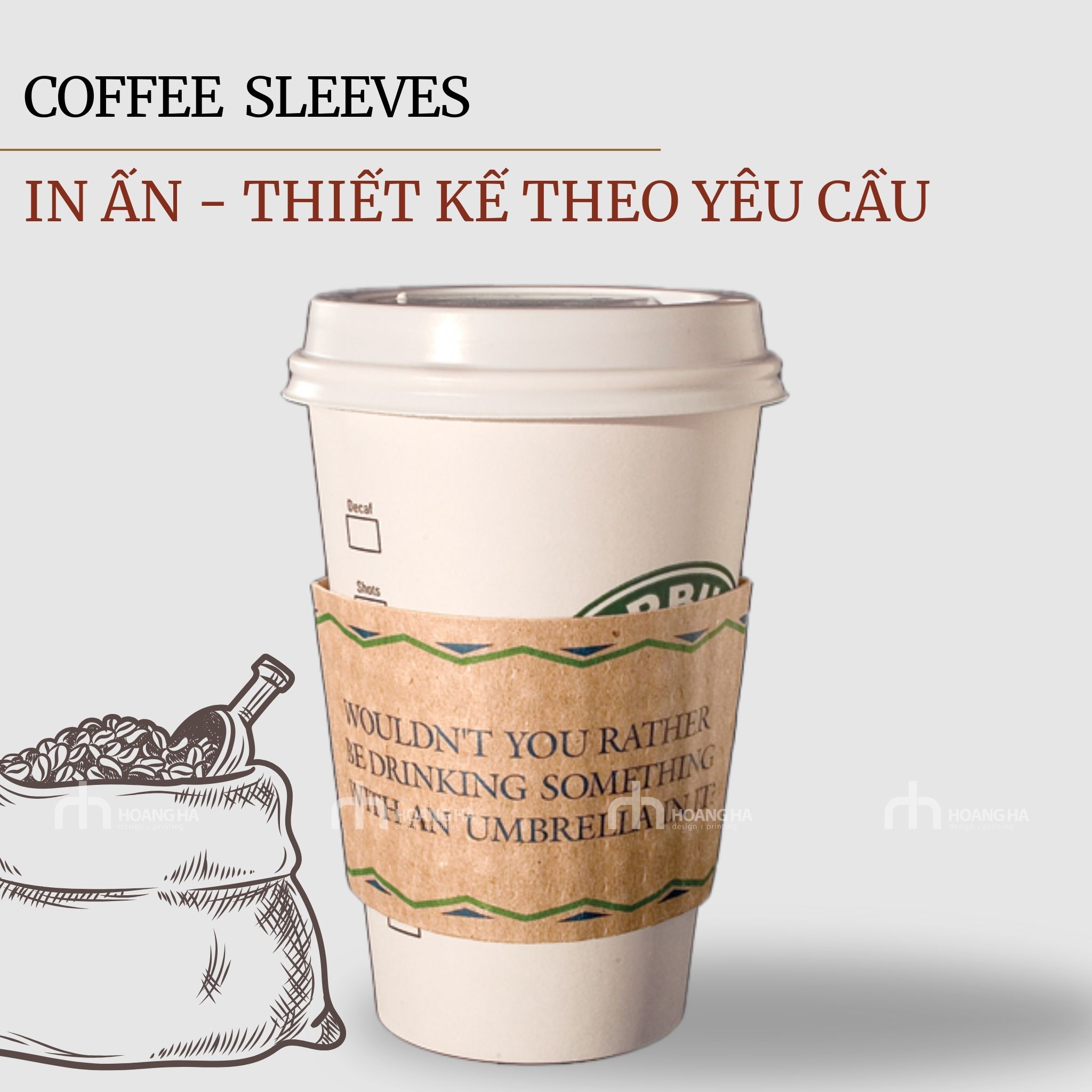 thiết kế - in ấn tay quai ly giấy (coffee sleeves)